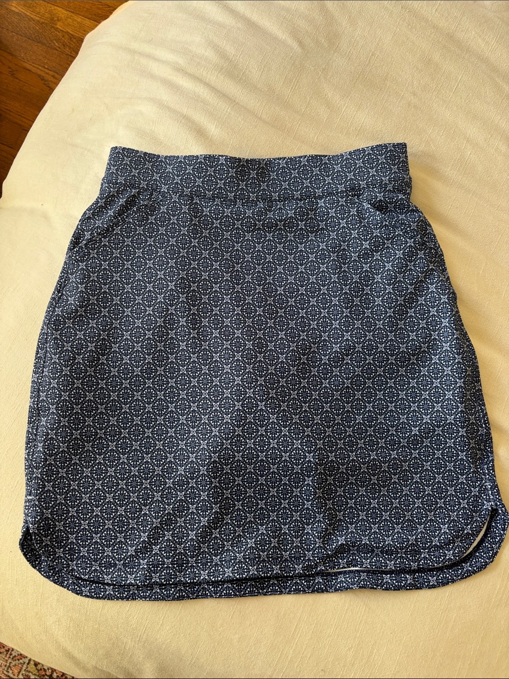 Peter Millar Navy Printed Mini Skirt